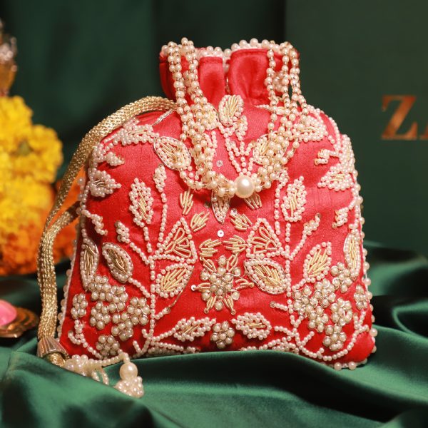 Pearl Flower Potli Bag